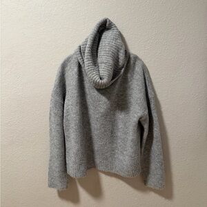 Olivaceous Heather Gray Cowl Neck Sweater